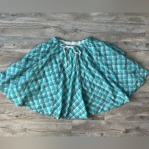 NWT Anthropologie Maeve Drawstring Turquoise A-Line Cotton Midi Skirt Size Small